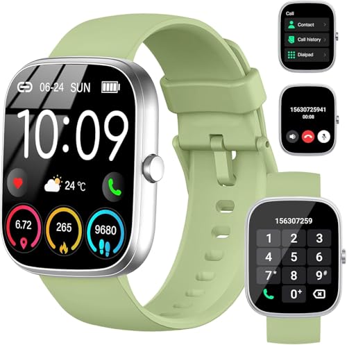 Montre Connectée Femme Homme avec Appel Bluetooth, 1.91" Smartwatch avec 110+ Mode Sportifs, Smart Watch avec Cardiofrequencemetre/Moniteur de Sommeil/Podomètre, Etanche IP68 Montre Sport Android iOS