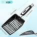 NewGF Stainless Steel Cat Litter Scoop,Metal Cat Litter Scoop,Kitty Metal Scooper,Sturdy Mesh Scooper,Suitabla Cat Scooper for Cat Litter Box-Black