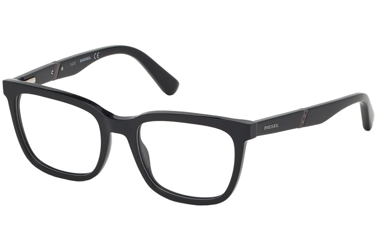 | Frames for Men | Square Full Rim Black Frame | Lens Colour: Transparent | Medium | DL5321 51 001
