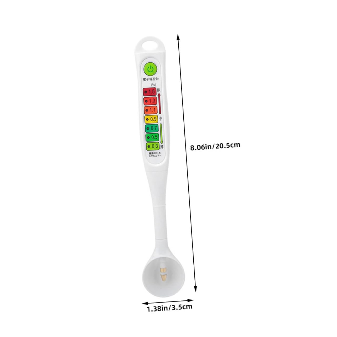 HEALLILY Medidor de Salinidad para Alimentos Pantalla Led, Portátil Plástico, Alta Precisión y Fácil de Usar, Adecuado para Cocinas Domésticas y Sopas