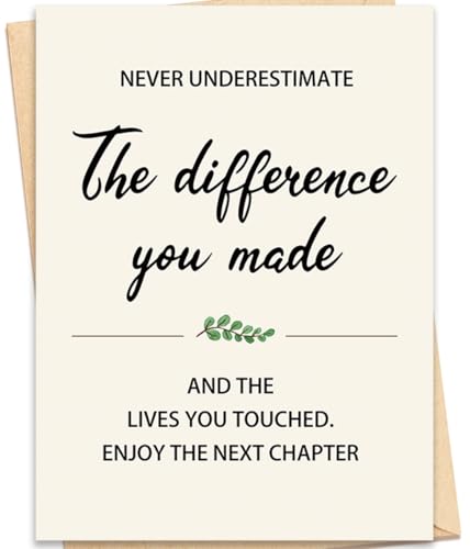 fancu Retirement Card, Happy Retirement Card for Men Women, Thoughtful Retirement Greeting Card, Retirement Card for Man Woman, Blank Inside with Envelope