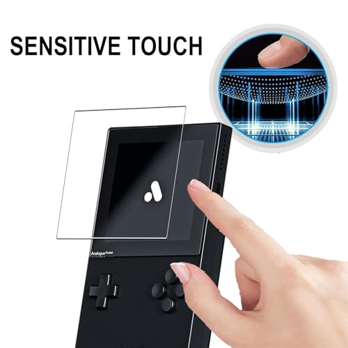 KZIOACSH Screen Protector for Analogue Pocket, 2 Pack Ultra Clear Anti-Scratch 2.5D Curved Tempered Glass Film 9H Hardness Touch Sensitive Anti-Fingerprint Protective Guard Film for Analogue Pocket - Image 2