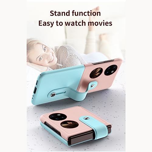 Coque Huawei P50 Pocket cuir antichoc avec sangle portable PC