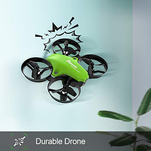 Potensic Upgraded A20 Mini Drone Easy to Fly Even to Kids and Beginners, RC Helicopter Quadcopter with Auto Hovering, Headless Mode, Extra Batteries and Remote Control-Green