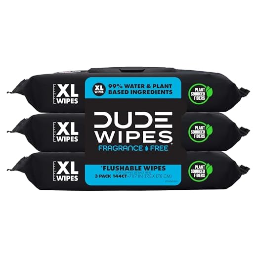 DUDE Wipes Flushable Wipes - 3 Pack, 144 Wipes - Unscented Wet Wipes with Vitamin-E & Aloe for at-Home Use - Septic and Sewer Safe
