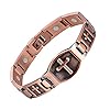 Jecanori Magnetic Copper Bracelet for Men,Cross Copper Bracelets with Remove Tool & Jewellry Gift Box