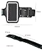 HONGYU Running Arm Band Sport Jogging Leather Armband Case Cover for MP3 Player Adjustable Gym Sports Armband (Black)