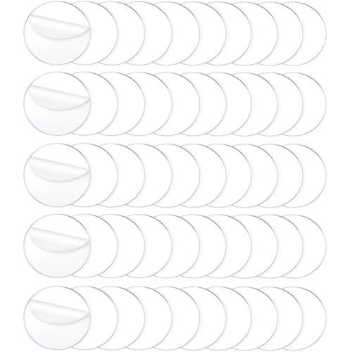 Image of 50 Pieces 1 /8 inch Clear Circle Acrylic Sheet, 1.5 Inch Diameter Plexiglass Sheet, Round for Cake Discs, Plexiglass Table Top, Acrylic Backdrops and DIY Display Projects Craft