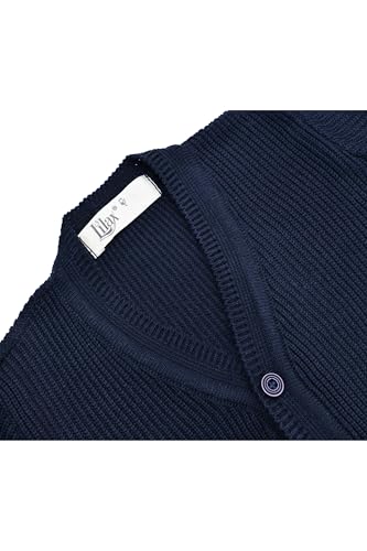 Image of Lilax Baby Boys Basic Long Sleeve V-Neck Classic Knit Cardigan Sweater