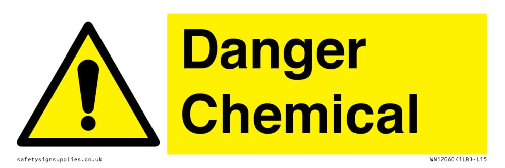 Danger Chemical Sign - 150x50mm - L15