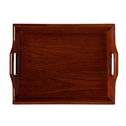 G.E.T. RST-1814-N Wooden Room Service Serving Tray with Handles, 19" x 14.25", Natural