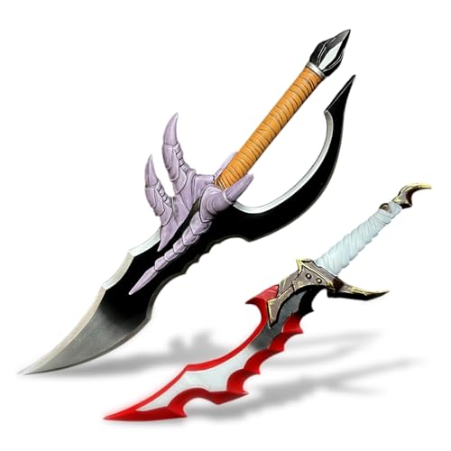 27 Killer and Fang Foam Dagger Solo Level Prop Set for Cosplay Display & LARP Non-Functional & Non-Operational Costume Accessory for Theatrical Use Only Designed for Role Play