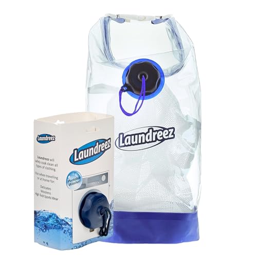 Laundreez Travel Clothes Portable Washing Machine Wash Your Clothes On The Go WaterProof Dry Bag Camping Holiday Travel Essentials