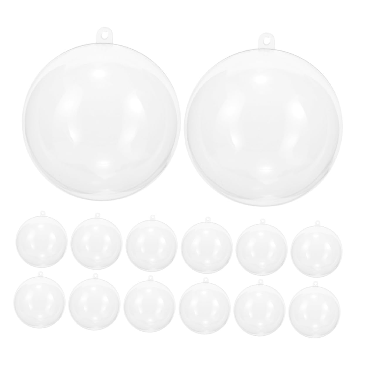 GARVALON 18pezzi Palline Trasparenti Per Decorazioni Natalizie Sfere Vuote Per Progetti Da Te Per Addobbi Natale e Festive