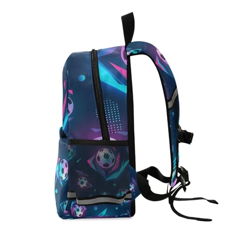 Soccer Balls Neon Blue Toddler Girl Backpack with Leash Kids School Backpacks Small Travel Backpack2
