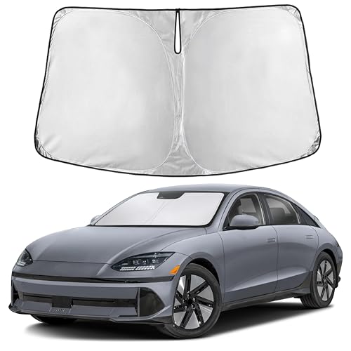 Image of EcoNour Windshield Sunshade Compatible for Hyundai Ioniq6 2023 2024 2025, Sun Visor for Front Windshield & Window Sun Shade Cover, UV Heat Blocker & Protector, Car Accessories