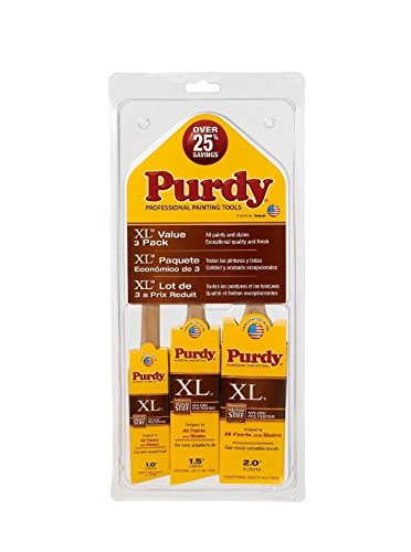 PurdyXL 1, 1-1/2 and 2 in. W Assorted Polyester Paint Brush Set