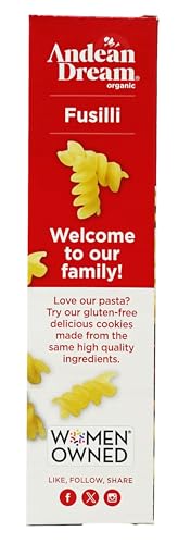 Andean Dream Organic Quinoa Fusilli Pasta, 8 Ounce -- 12 per case.12