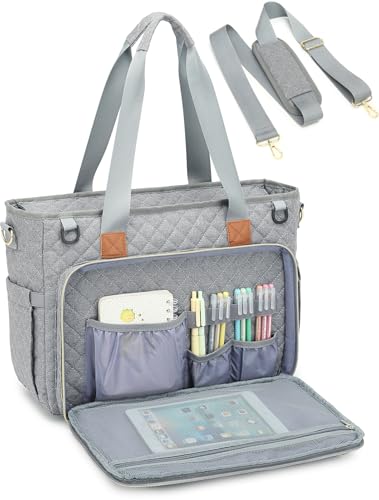 BlesMaller Arbeitstasche Damen Lehrertasche mit 15,6 Zoll Laptopfach große Lehrer Tragetasche für Arbeit, Schule, Büro, Business