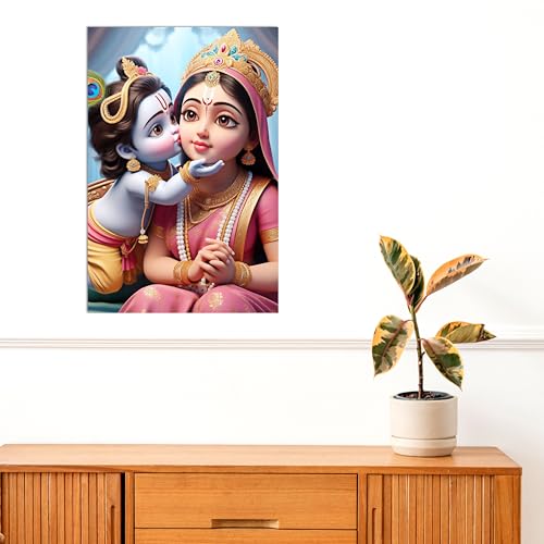 Twinster Paper Bal Krishna Posters Photo For Pregnant Women, Baby Poster Self Adhesive (Size 45 Cm By 30 Cm) Pack Of 1 (Design 8)