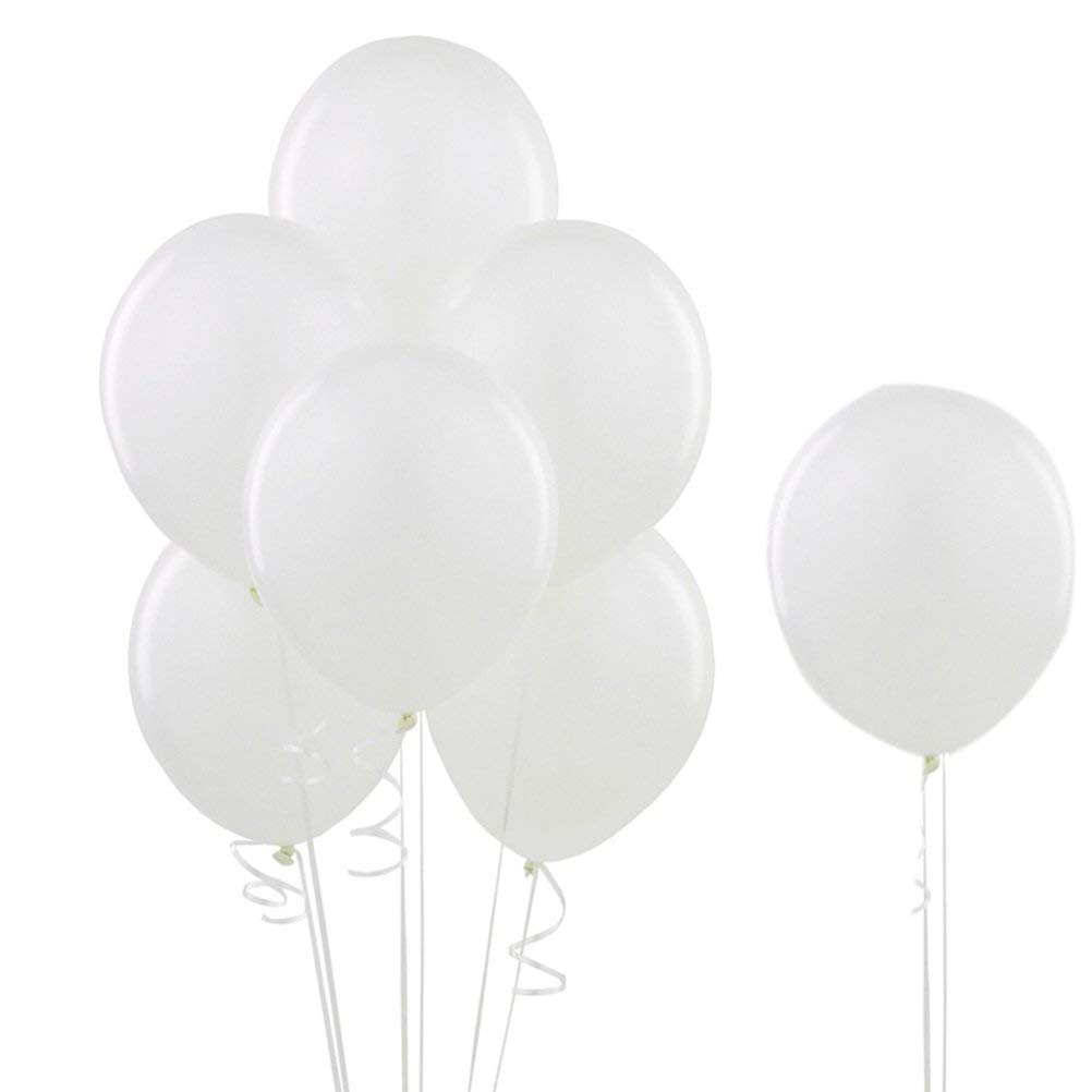 Balloonistics 10 Inch HD Metallic Shiny Balloons for Birthday Decoration, Decoration for Weddings, Engagement, Baby Shower, 1st Birthday, Anniversary, Birthday Party (Pack of 50) (White) - Image 3 thumbnail