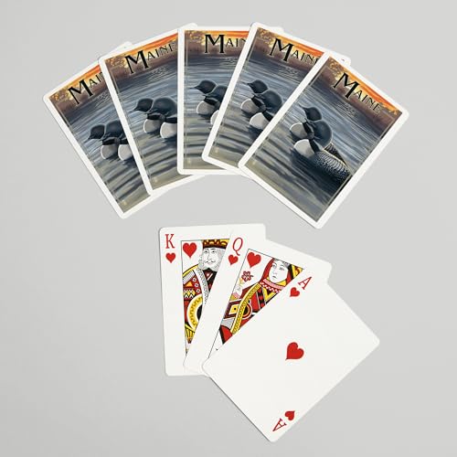 Maine, Loon Family, 52 Cartas para Poker Adultos miniatura 7