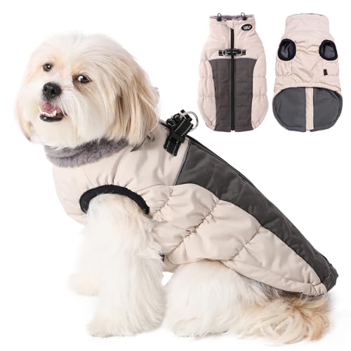 Savlot Hundejacken für den Winter Winddicht Wasserdicht 2 in 1 Outfit...