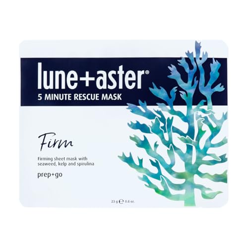 Lune+Aster 5 Minute Rescue Mask - Hydrate | Deeply Hydrating Sheet Mask with Hyaluronic Acid, Coconut, Argan and Avocado Oils. Made in Korea.