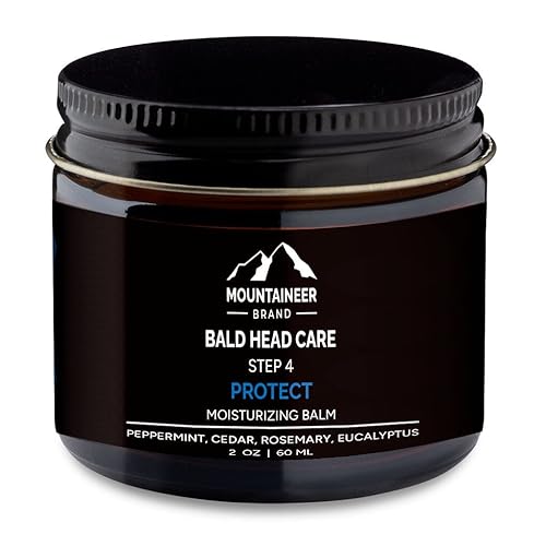 Mountaineer Brand Bald Head Care For Men | Protect Moisturizing and Post-Shave Healing Balm | Non-Greasy Scalp and Face Matte Moisturizer Lotion | Natural Botanical Blend | 2oz