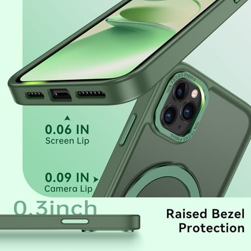 DUEDUE Magnetic for iPhone 11 Pro Max Case [Compatible with MagSafe] Translucent Matte Phone Case iPhone 11 Pro Max Slim Shockproof Protective Cover for iPhone 11 Pro Max Phone Case 6.5",Green by DUEDUE - Used condition - Image 8