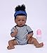 22 pulgadas/55 cm Muñeca Reborn Reales Lifelike Dolls Niño Toddler Realista Originales Regalos Juguetes Silicona Suave Niñas Negra Juguetes para Niños