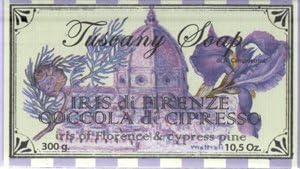 Iris of Florence & Cypress Pine 10.5 Oz. Single Soap Bar from Italy