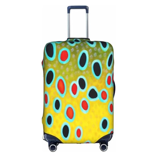 Rainbow Trout Skin Print Luggage Suitcase Cover, Stretchable Protection Luggage Stylish Suitcase Covers Small