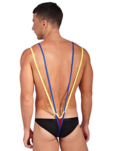 AGJGFM Men's V Sling Stretch Sexy Underwear Mankini Briefs Suspender Swimsuit Swimwear Thong3