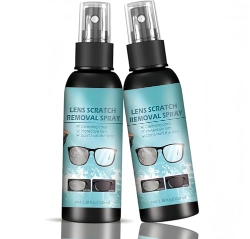 2PCS Eyeglass Scratch Remover and Cleaner Spray,Suitable For Repairing Scratches On Sunglasses,
