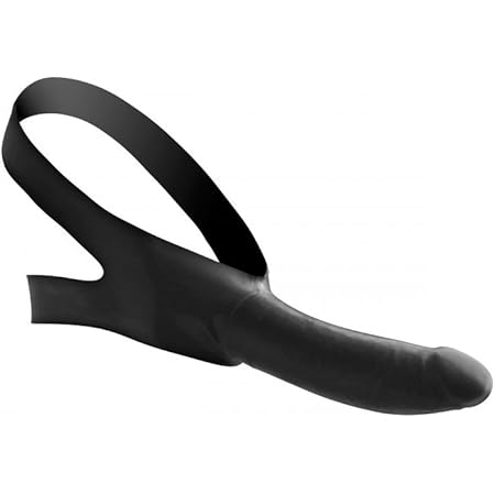 Master Series Strap On Dildo Face Mouth Gag, Black