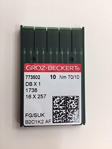 Pack of 10 Needles Groz BECKERT Talon Flat Size 70 Industrial Sewing Machine (1738 DBX1)