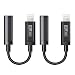 Produktbild iDARS Lightning auf 3,5 mm Kopfhöreranschluss-Adapter, Dongle, MFi-zertifiziert, iPhone-Audio-Adapter, Apple-Anschlüsse für iPhone Xs/Xs Max/XR/X/8/8Plus/7/7Plus (2 Packungen) Schwarz