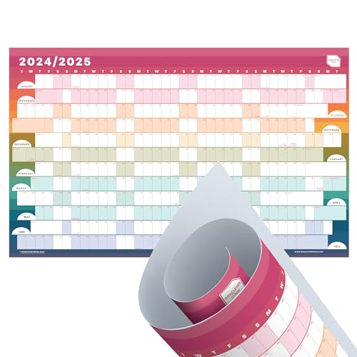Boxclever Press Academic Wall Planner 2024-2025 (LAMINATED). 2024 2025 Wall Planner runs Aug'24 - Aug'25. DELIVERED ROLLED. Makes a great Teacher Planner 2024/2025 or University Essentials 70x43cm