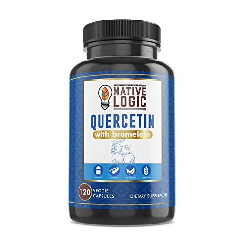 Native Logic Quercetin With Bromelain Supplements, Immune Support Supplement With Antioxidant Properties, Supports Joint Health And Energy Production, Vegan And Gluten-Free, 120 Veggie Capsules #TOP10