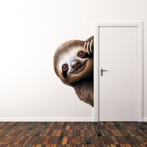 Vinilo decorativo de pared con diseño de perezoso miniatura 4