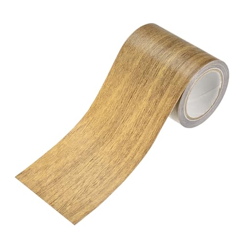 Image of M METERXITY 1-Roll Wood Grain Repair Tape, 2.24in x 15ft Textured Realistic Self-Adhesive Wood Floor Tape Contact Paper for Furniture /Floors /Home [Brown Oak]
