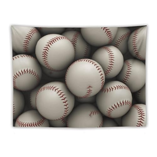 Tapisserie d'art abstrait grand modèle imprimé baseball en polyester