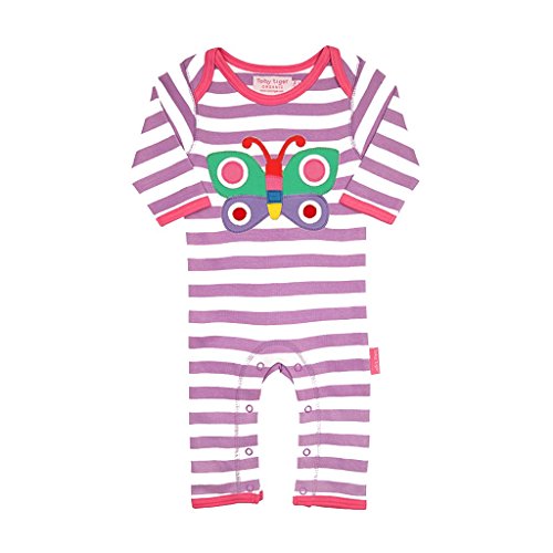 Toby Tiger Butterfly Applique Sleepsuit Tuta Bimbo...