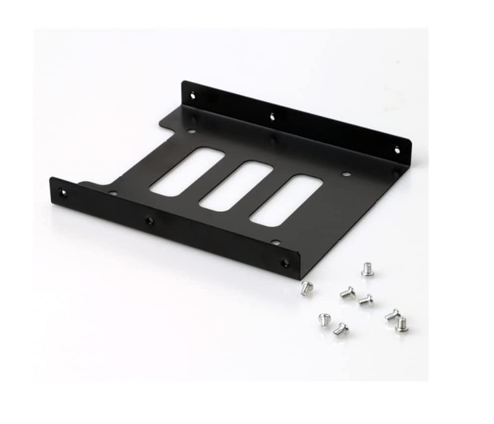 Image of XIKKART 2.5 inch to 3.5 inch SSD HDD Metal Adapter Bracket | Hard Drive Mounting Tray Caddy for PC Case | SSD to HDD Converter Holder for Desktop Installation | Durable Metal HDD /SSD Mounting Kit (Pack of 1)