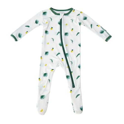 Image of Bamboo Little Soft Baby Footie Pajamas, Baby Clothes, Newborn Sleepers, 95% Viscose and 5% Spandex, 0-24 Months