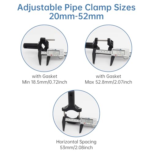 Windance 2pcs Front Fork Lamp Mount Brackets,Headlight Fog Light Auxiliary Mounting Holder,Spotlight Mount Bracket Extension Tube Clamp for Motorcycle