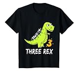 Kids Three Rex Birthday Girl Boy 3rd Yo Bday T-Shirt