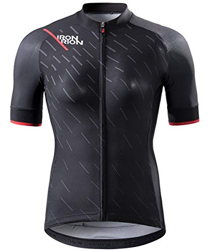 RION Cycling Jersey Women's Short Cycling Shirt Slim Fabric Moisture Wicking Quick Dry Cycling Shirt with 3 Back Pockets