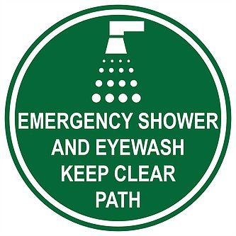Graphical Warehouse Emergency S/E Wash Path Clear Floor Sign-38